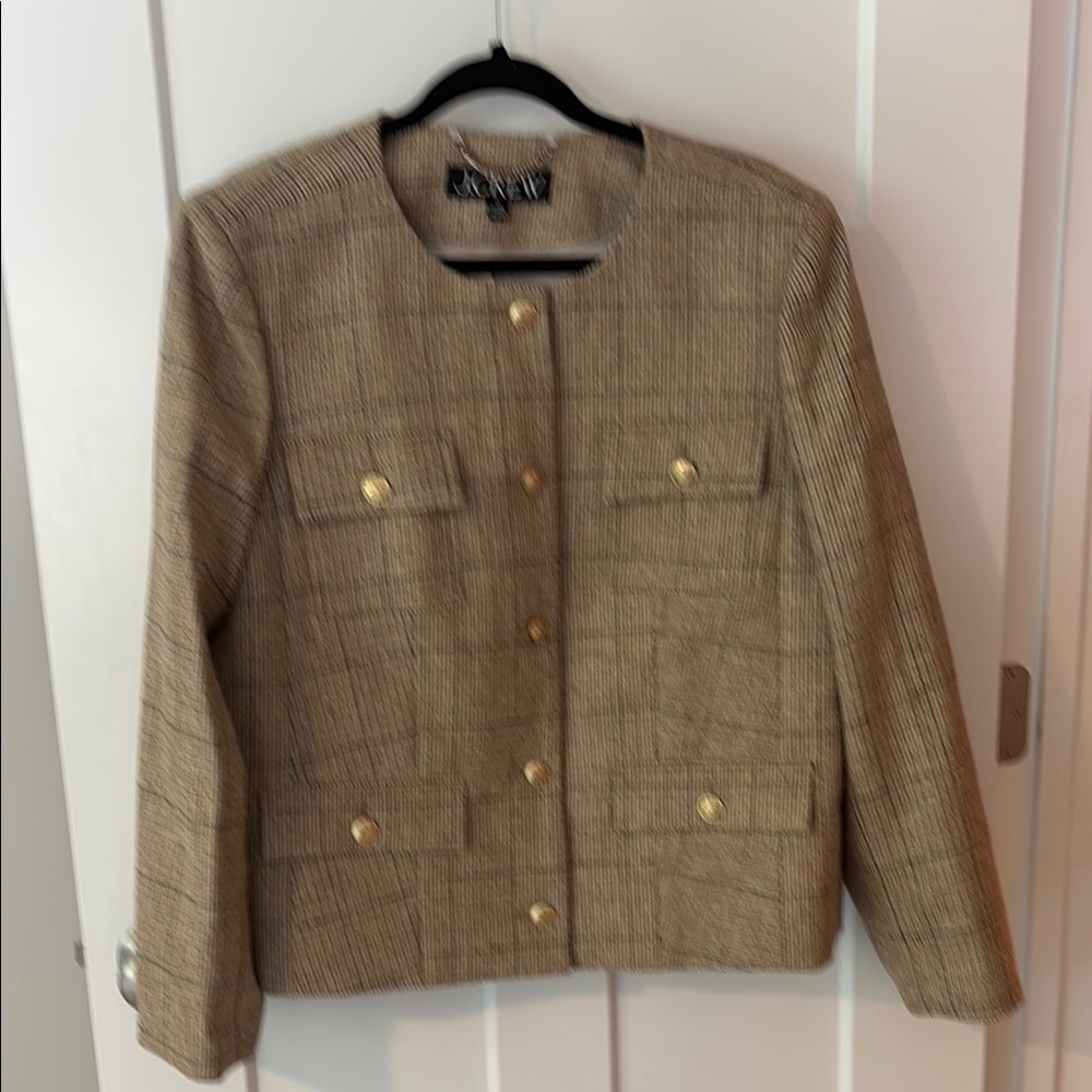J Crew Wool Cropped Jacket-Blazer